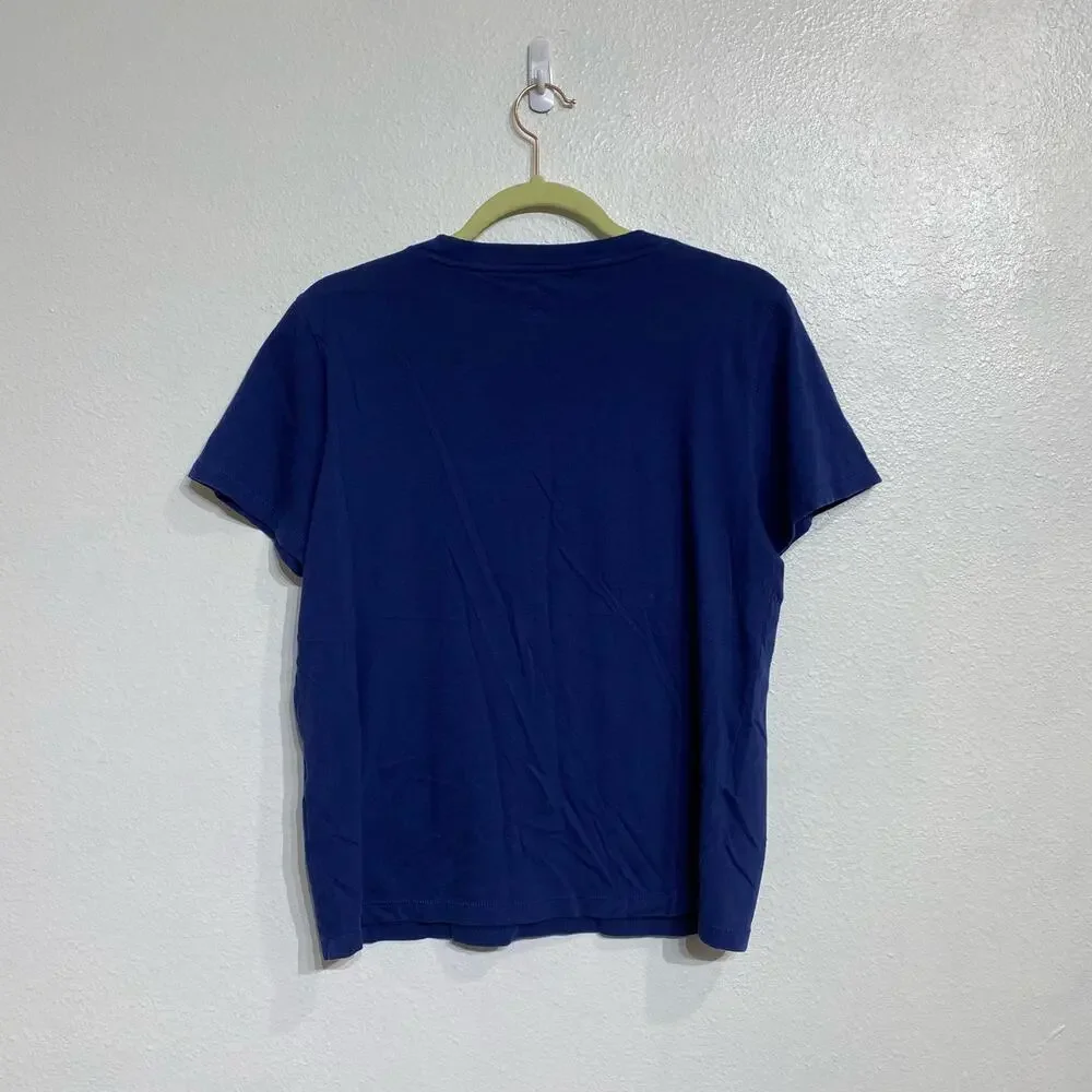 J. Crew Blue Graphic Tee Sz S